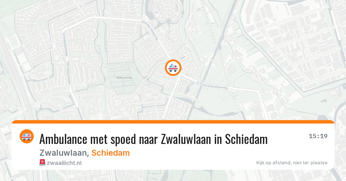Ambulance met spoed naar Zwaluwlaan in Schiedam — 29 jul 2026