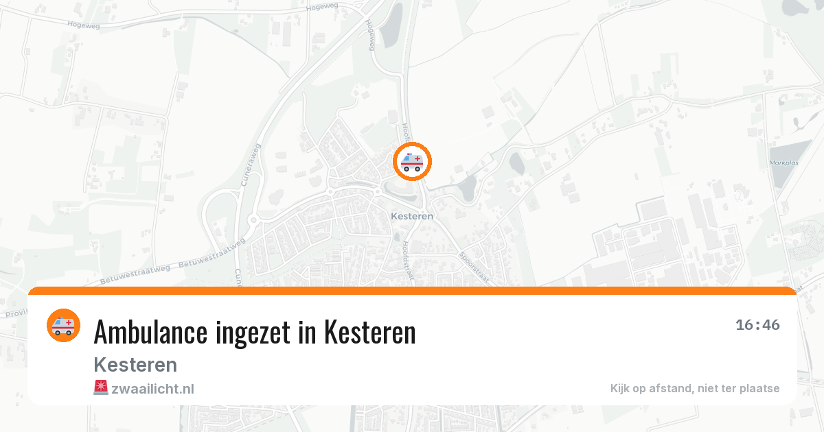 Ambulance ingezet in Kesteren — 25 jun 2026