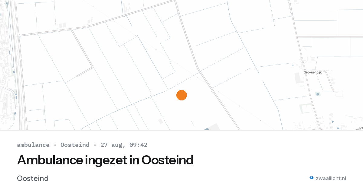 Ambulance ingezet in Oosteind — 27 aug 2026