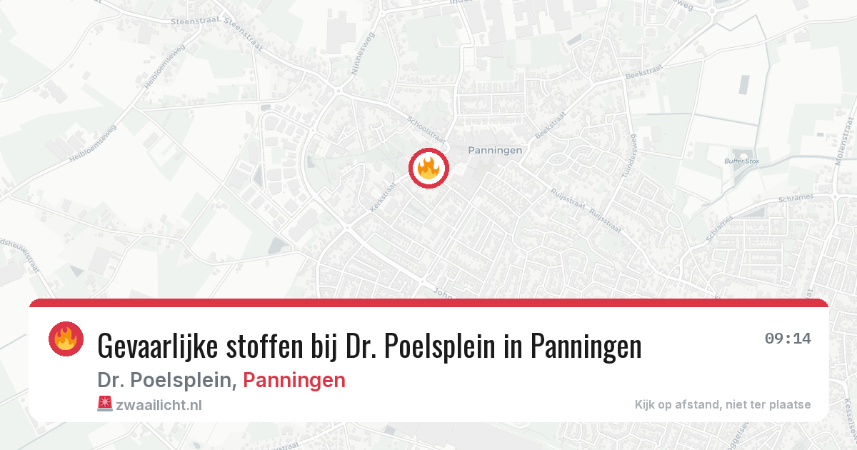 Gevaarlijke stoffen bij Dr. Poelsplein in Panningen — 12 mrt 2026