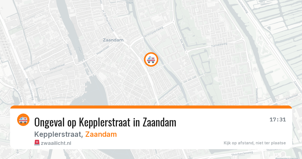Ongeval op Kepplerstraat in Zaandam — 12 apr 2026