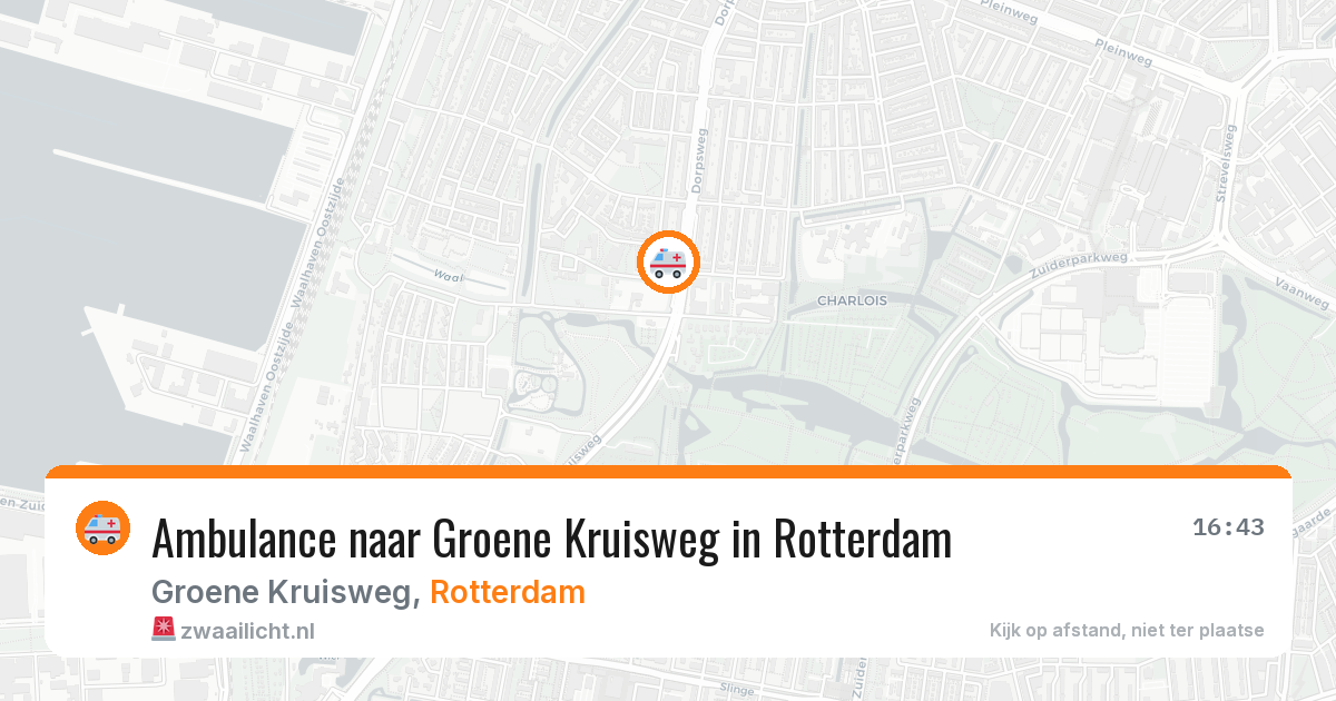 Ambulance naar Groene Kruisweg in Rotterdam — 13 apr 2026