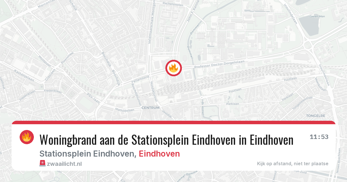Woningbrand aan de Stationsplein Eindhoven in Eindhoven — 7 apr 2026