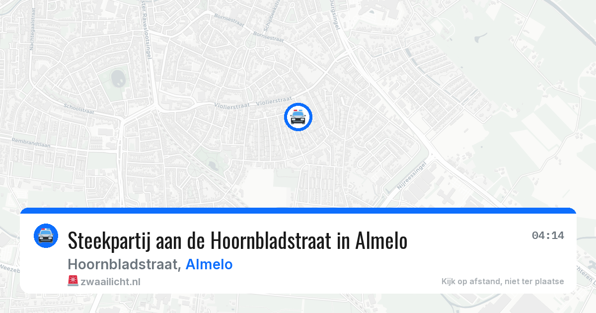 Steekpartij aan de Hoornbladstraat in Almelo — 16 jul 2026