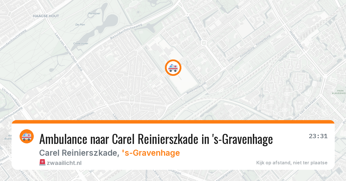 Ambulance naar Carel Reinierszkade in 's-Gravenhage — 14 jul 2026
