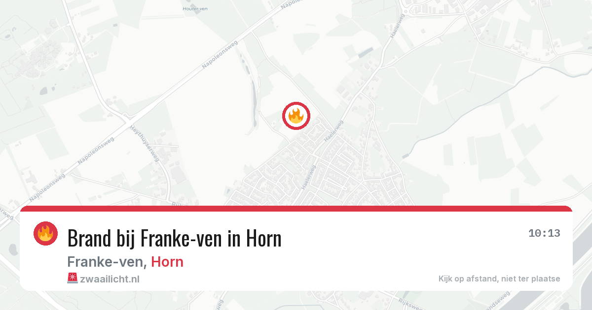 Brand bij Franke-ven in Horn — 6 aug 2026