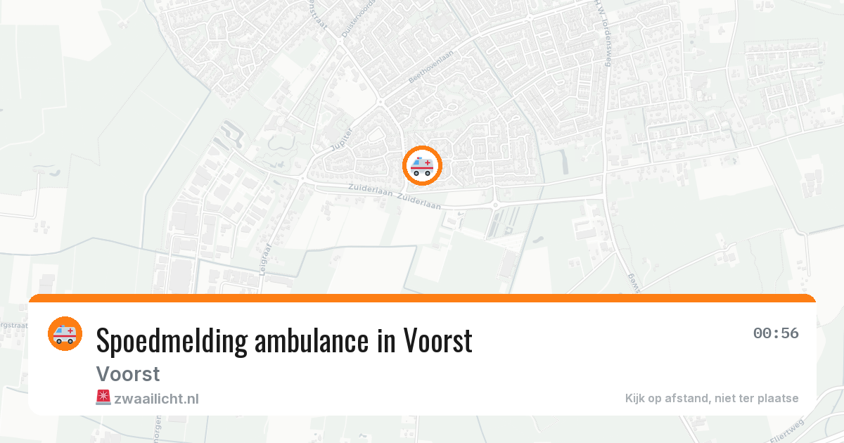 Spoedmelding ambulance in Voorst — 10 aug 2026