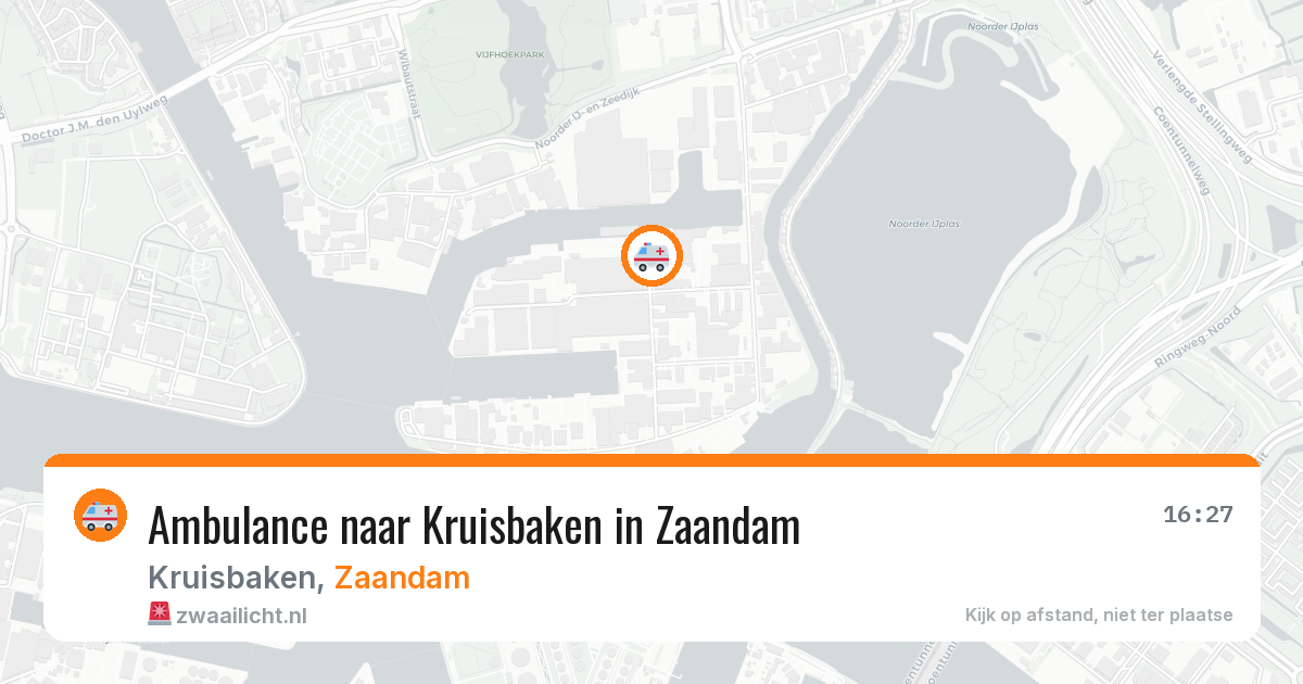 Ambulance naar Kruisbaken in Zaandam — 1 jul 2026