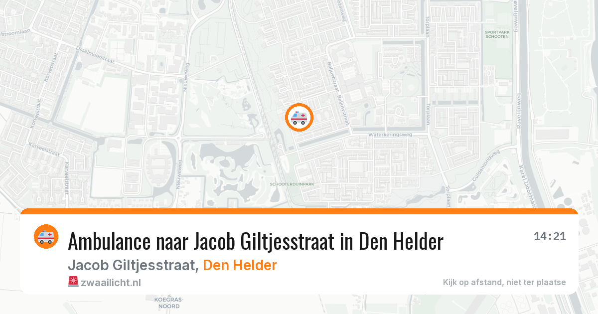Ambulance naar Jacob Giltjesstraat in Den Helder — 28 mrt 2026
