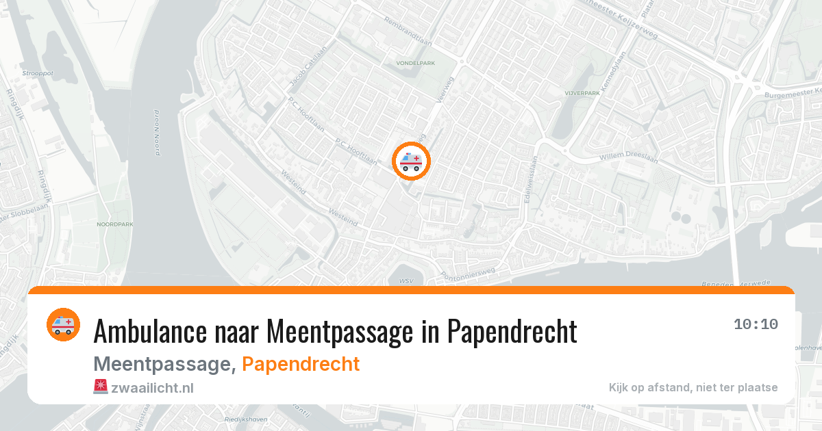 Ambulance naar Meentpassage in Papendrecht — 10 apr 2026