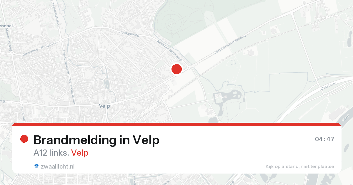 Brandmelding in Velp — 22 aug 2026