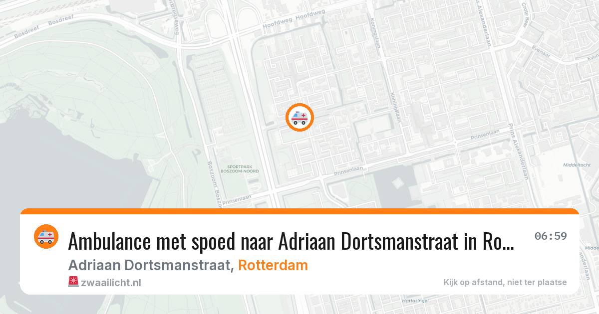 Ambulance met spoed naar Adriaan Dortsmanstraat in Rotterdam — 27 mrt 2026