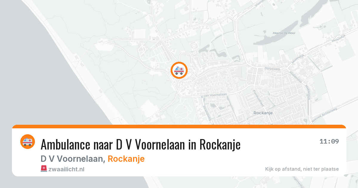Ambulance naar D V Voornelaan in Rockanje — 28 mrt 2026
