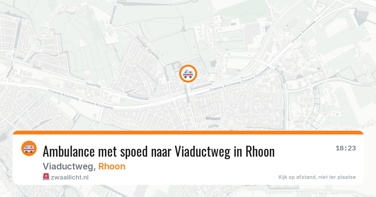 Ambulance met spoed naar Viaductweg in Rhoon — 23 apr 2026