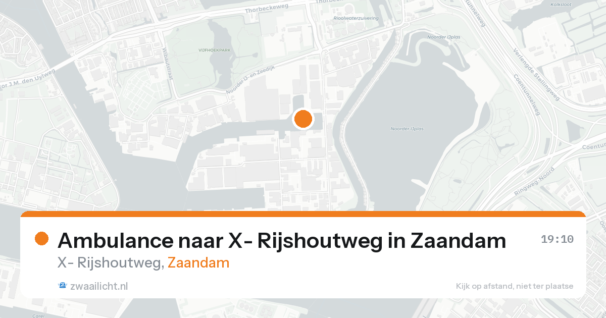 Ambulance naar X- Rijshoutweg in Zaandam — 31 jan 2026