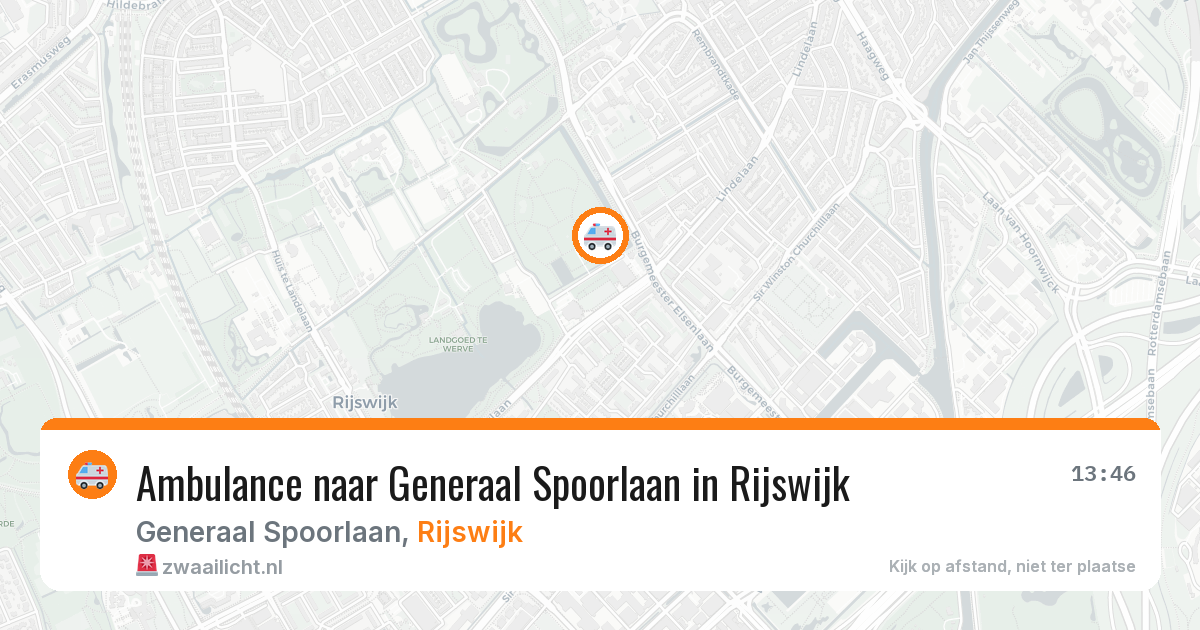 Ambulance naar Generaal Spoorlaan in Rijswijk — 28 jun 2026