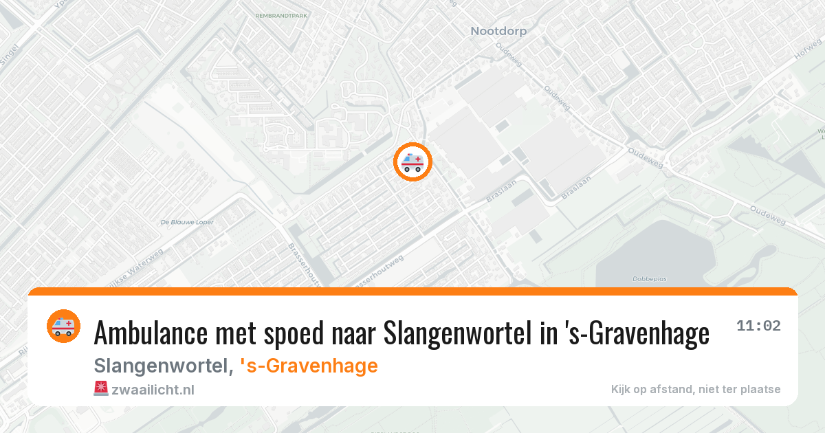 Ambulance met spoed naar Slangenwortel in 's-Gravenhage — 21 jul 2026