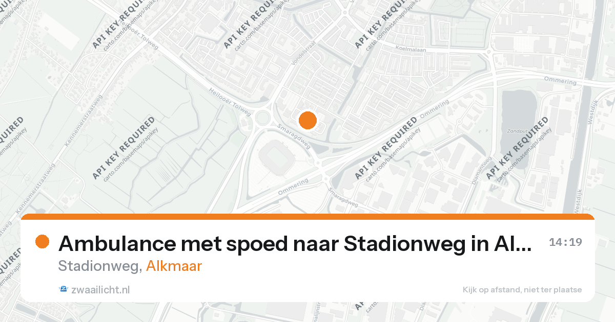 Ambulance met spoed naar Stadionweg in Alkmaar — 9 jun 2026