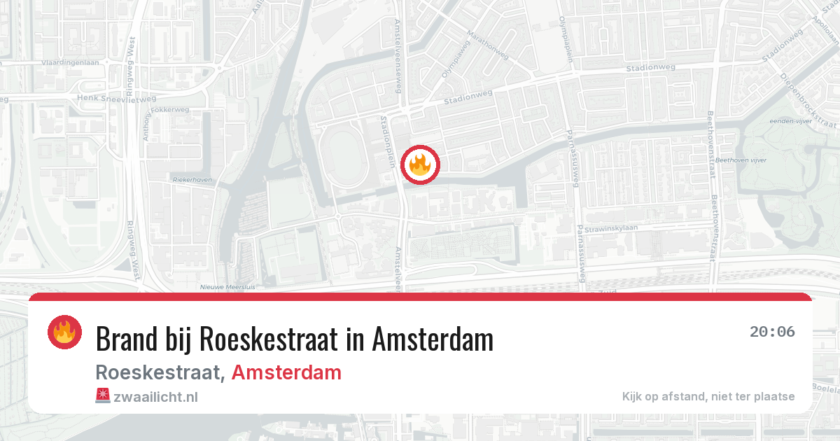 Brand bij Roeskestraat in Amsterdam — 8 mei 2026