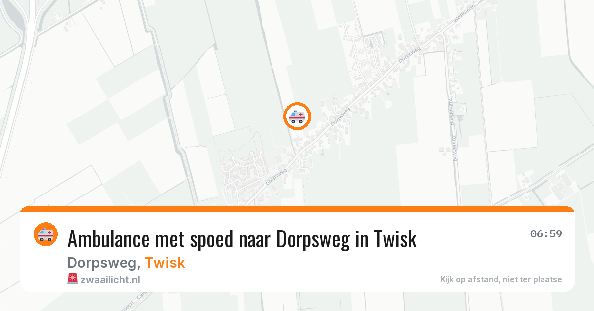 Ambulance met spoed naar Dorpsweg in Twisk — 10 jul 2026