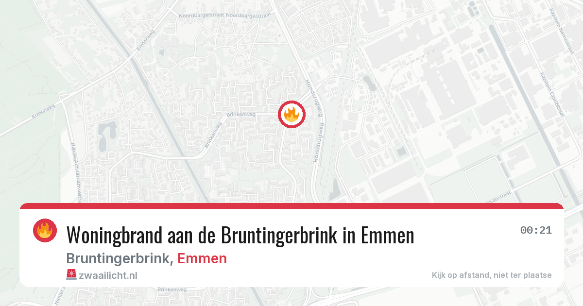 Woningbrand aan de Bruntingerbrink in Emmen — 12 jun 2026