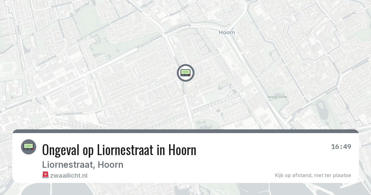 Ongeval op Liornestraat in Hoorn — 16 feb 2026