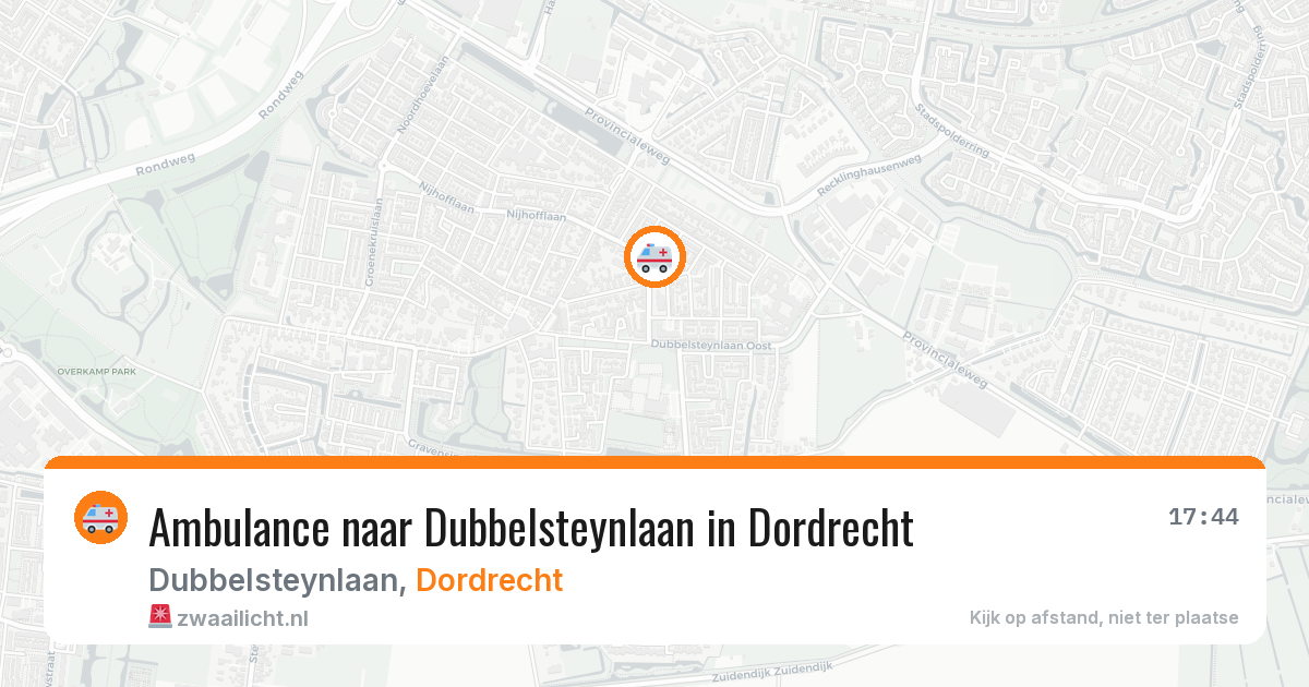 Ambulance naar Dubbelsteynlaan in Dordrecht — 28 mrt 2026