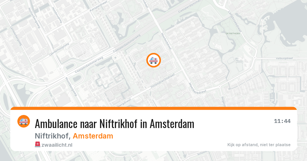 Ambulance naar Niftrikhof in Amsterdam — 11 jun 2026
