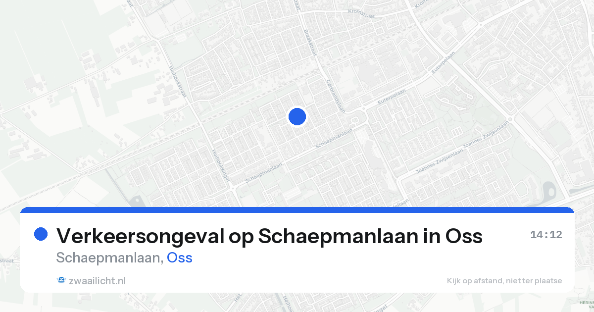 Verkeersongeval op Schaepmanlaan in Oss — 25 aug 2026