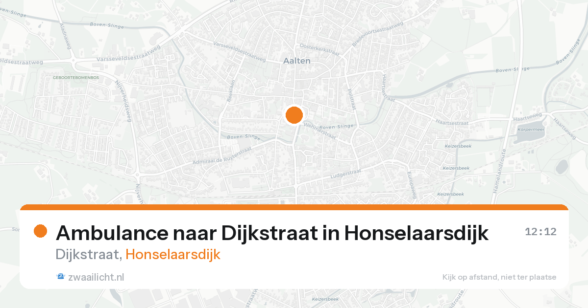 Ambulance naar Dijkstraat in Honselaarsdijk — 24 aug 2026