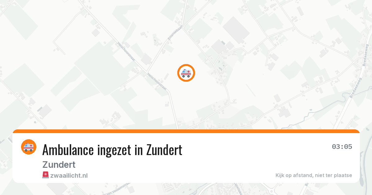 Ambulance ingezet in Zundert — 25 apr 2026