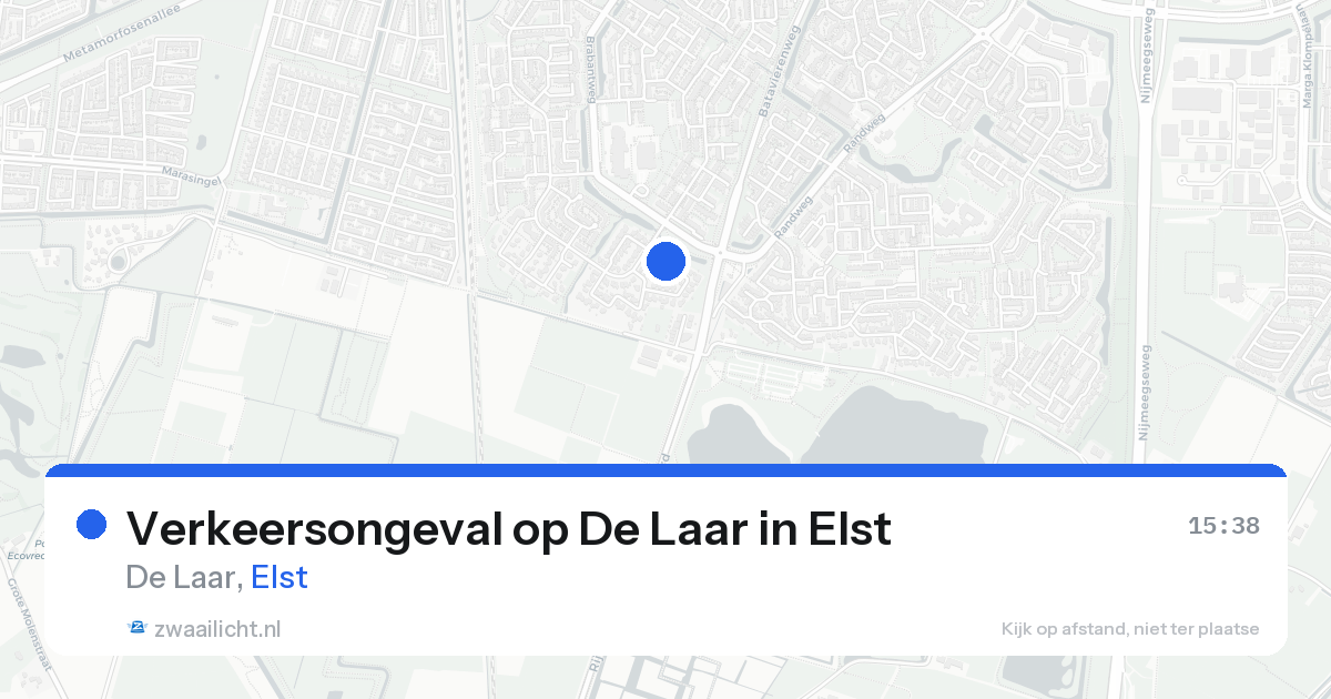 Verkeersongeval op De Laar in Elst — 21 aug 2026