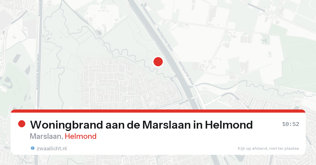 Woningbrand aan de Marslaan in Helmond — 24 aug 2026
