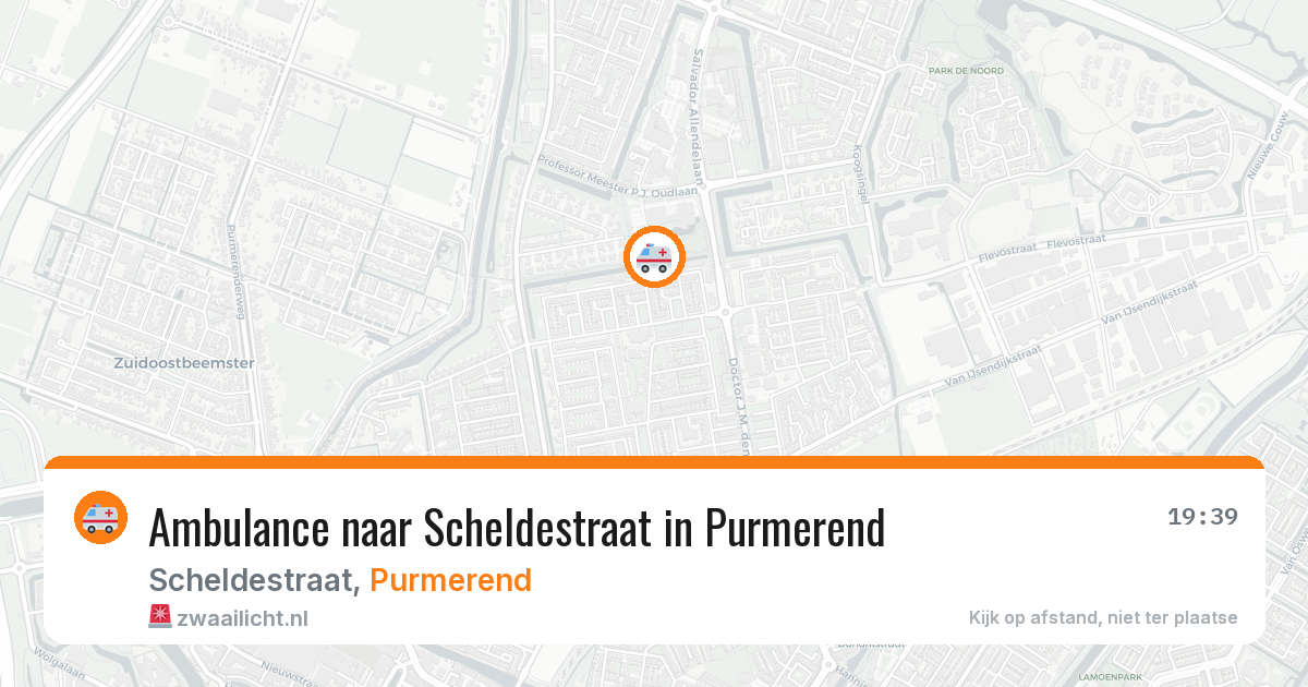 Ambulance naar Scheldestraat in Purmerend — 16 mrt 2026