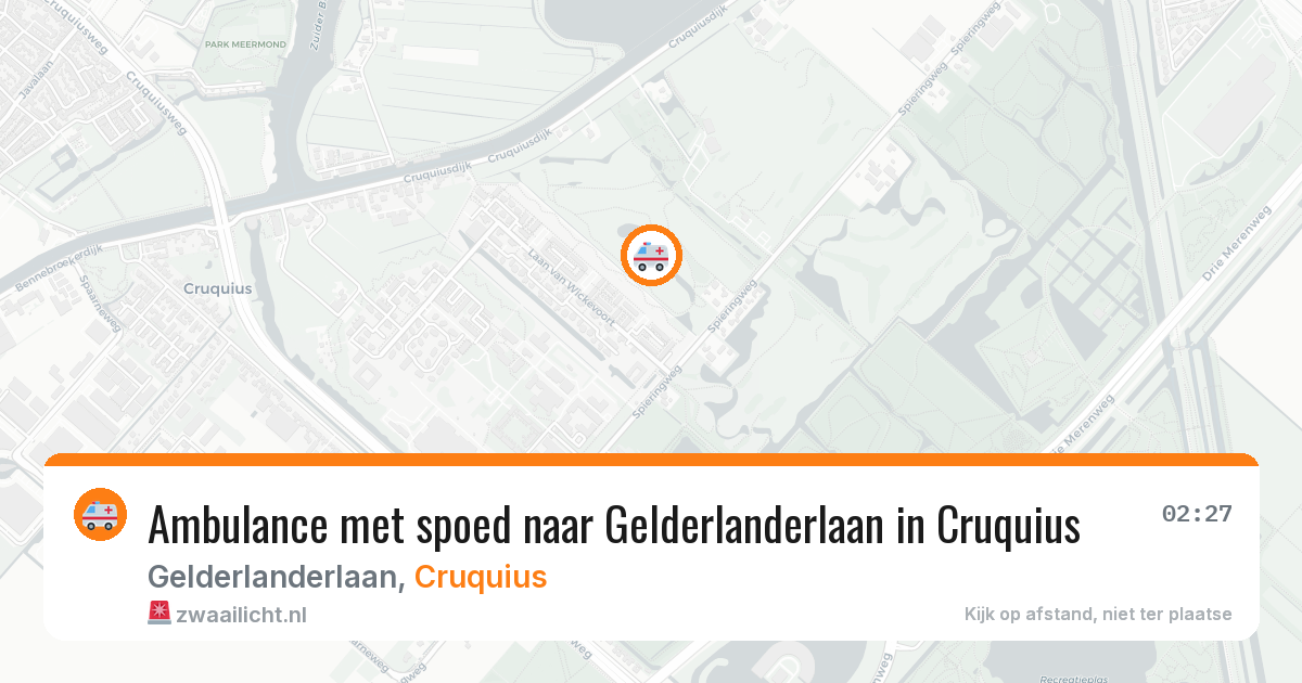 Ambulance met spoed naar Gelderlanderlaan in Cruquius — 3 aug 2026