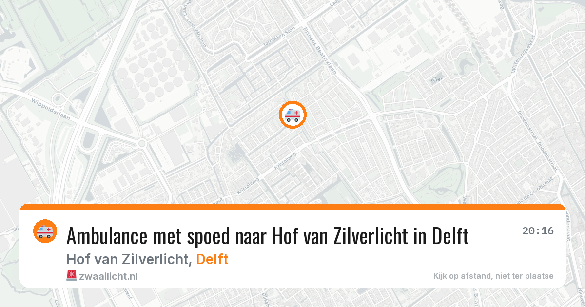 Ambulance met spoed naar Hof van Zilverlicht in Delft — 4 jun 2026