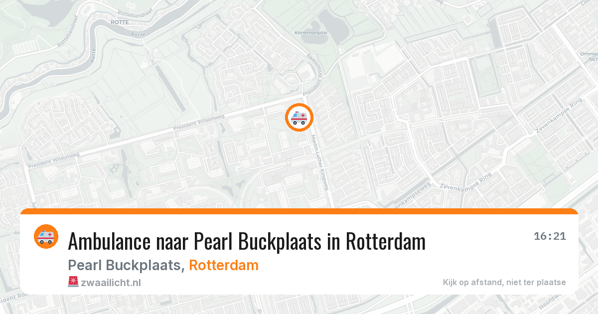 Ambulance naar Pearl Buckplaats in Rotterdam — 22 apr 2026