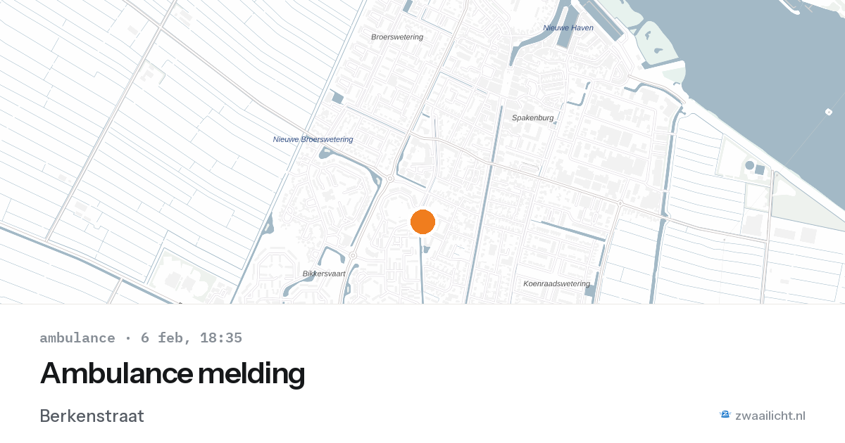 Ambulance melding — 6 feb 2026