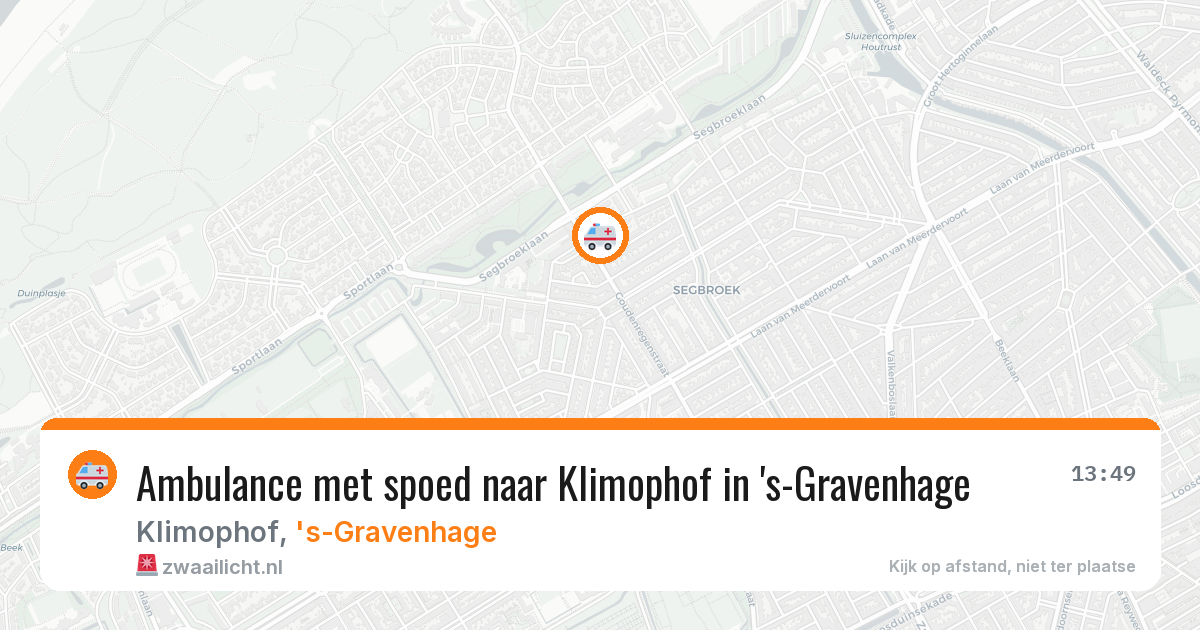 Ambulance met spoed naar Klimophof in 's-Gravenhage — 14 mei 2026