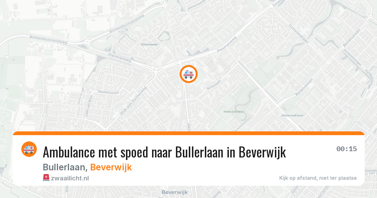 Ambulance met spoed naar Bullerlaan in Beverwijk — 22 jul 2026