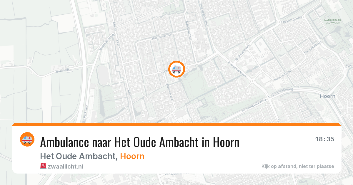 Ambulance naar Het Oude Ambacht in Hoorn — 29 jun 2026