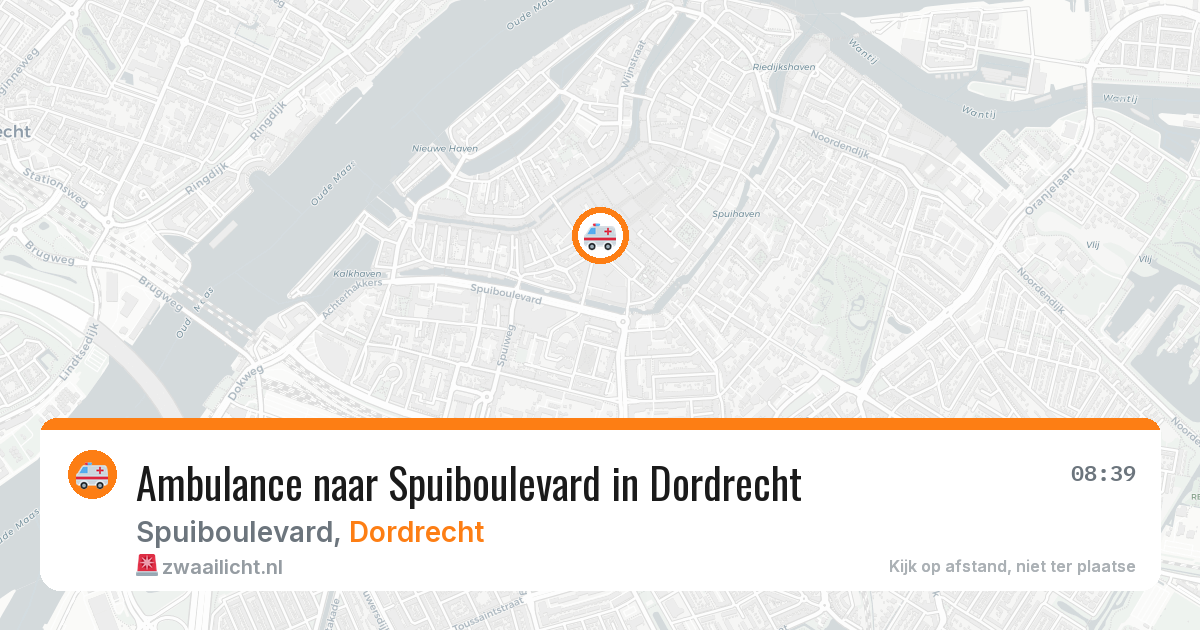 Ambulance naar Spuiboulevard in Dordrecht — 23 mrt 2026