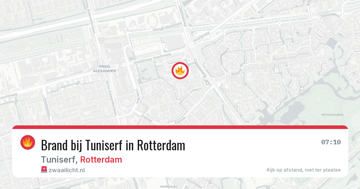 Brand bij Tuniserf in Rotterdam — 28 mei 2026