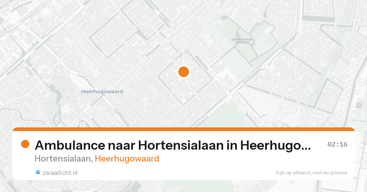 Ambulance naar Hortensialaan in Heerhugowaard — 28 mei 2026