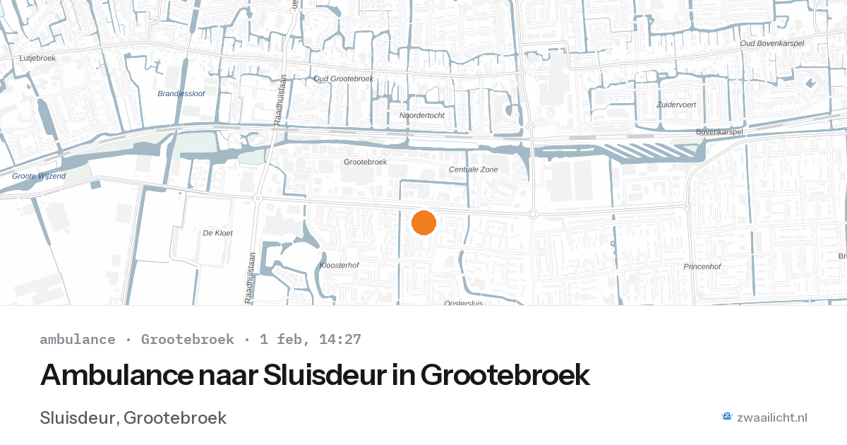 Ambulance naar Sluisdeur in Grootebroek — 1 feb 2026