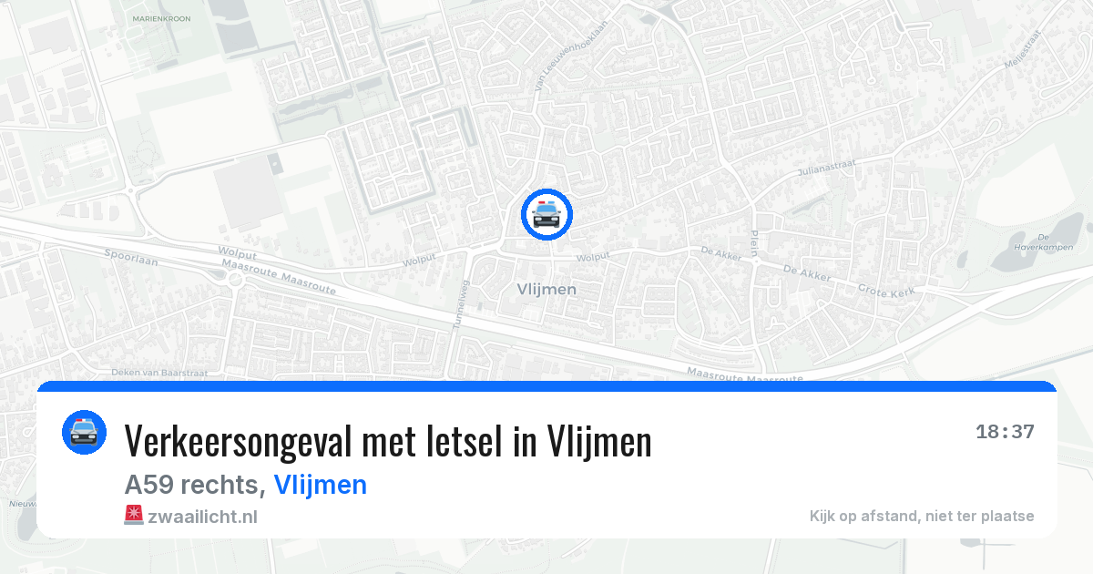 Verkeersongeval met letsel in Vlijmen — 25 jun 2026
