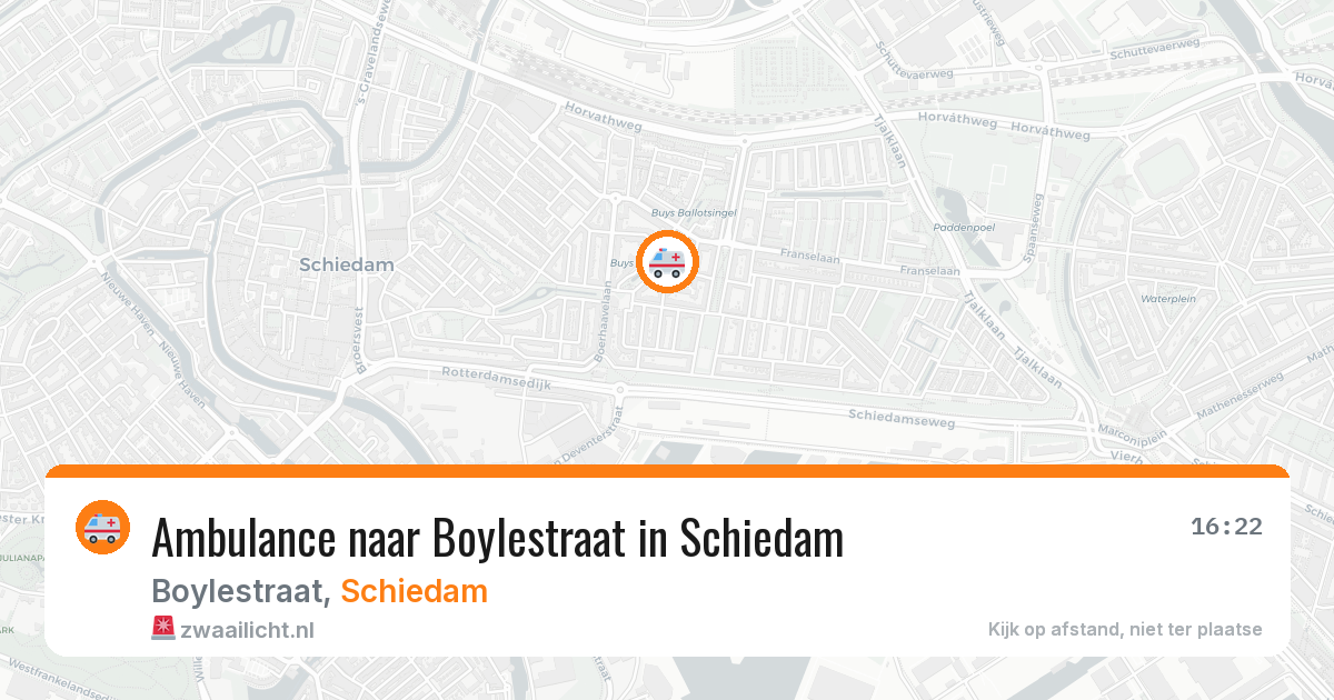 Ambulance naar Boylestraat in Schiedam — 8 feb 2026