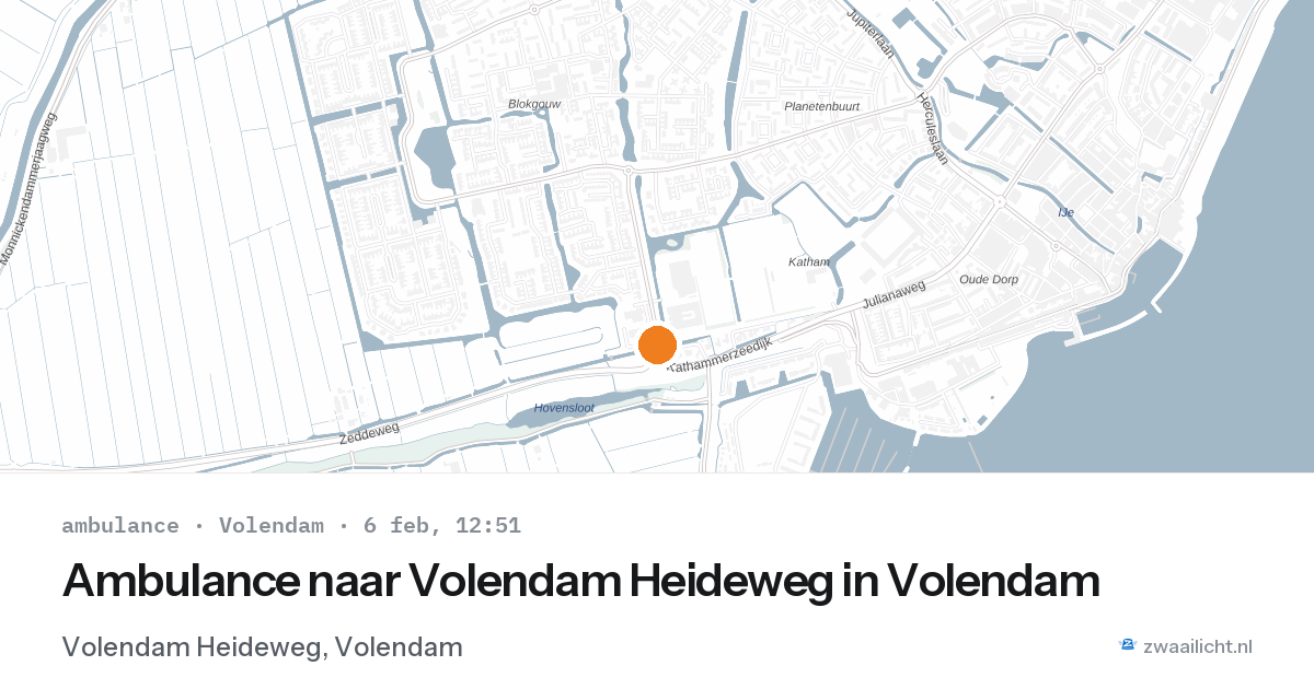 Ambulance naar Volendam Heideweg in Volendam — 6 feb 2026