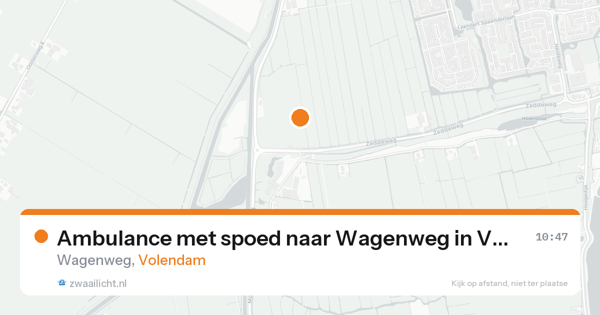 Ambulance met spoed naar Wagenweg in Volendam — 14 mei 2026