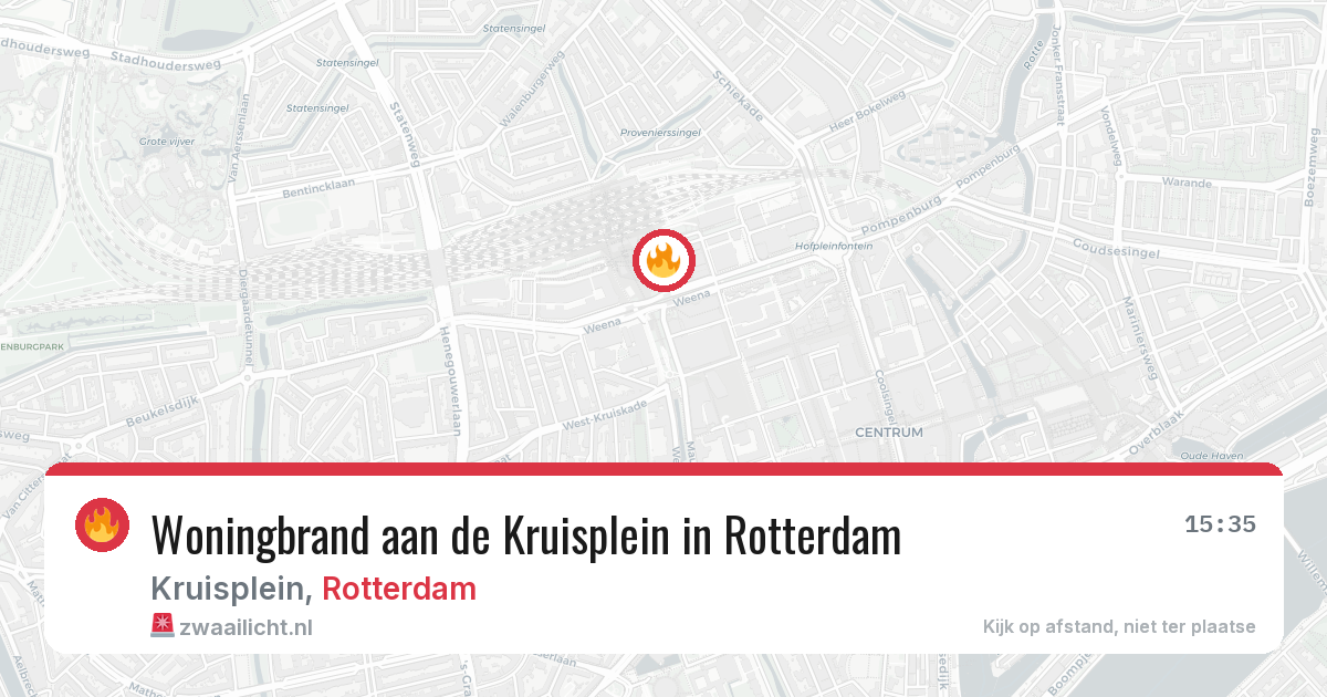 Woningbrand aan de Kruisplein in Rotterdam — 10 mei 2026